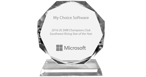 MychoiceSoftware Microsoft Award