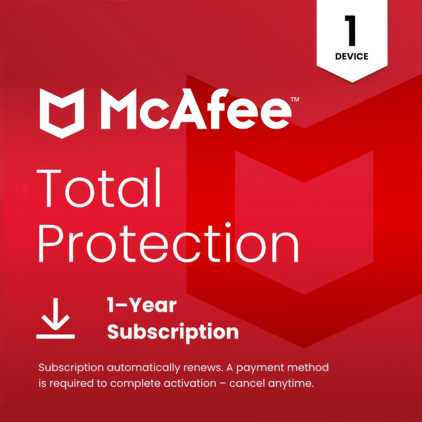 McAfee Total Protection - 1 Device- My Choice Software ...