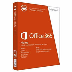 Microsoft Office 365 Home - 5 phones, 5 PCs/MACs, 5 tablets - Spanish - Box Pack - 1-year License - 32/64 Bit Medialess