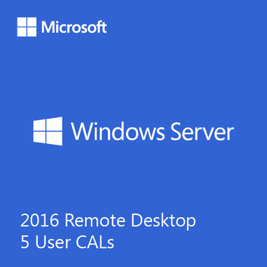 Microsoft Windows Server 2016 Remote Desktop 5 User CALs | MyChoiceSoftware.com.