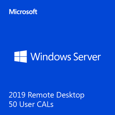 Microsoft Windows Server 2019 Remote Desktop 50 User CALs | MyChoiceSoftware.com.